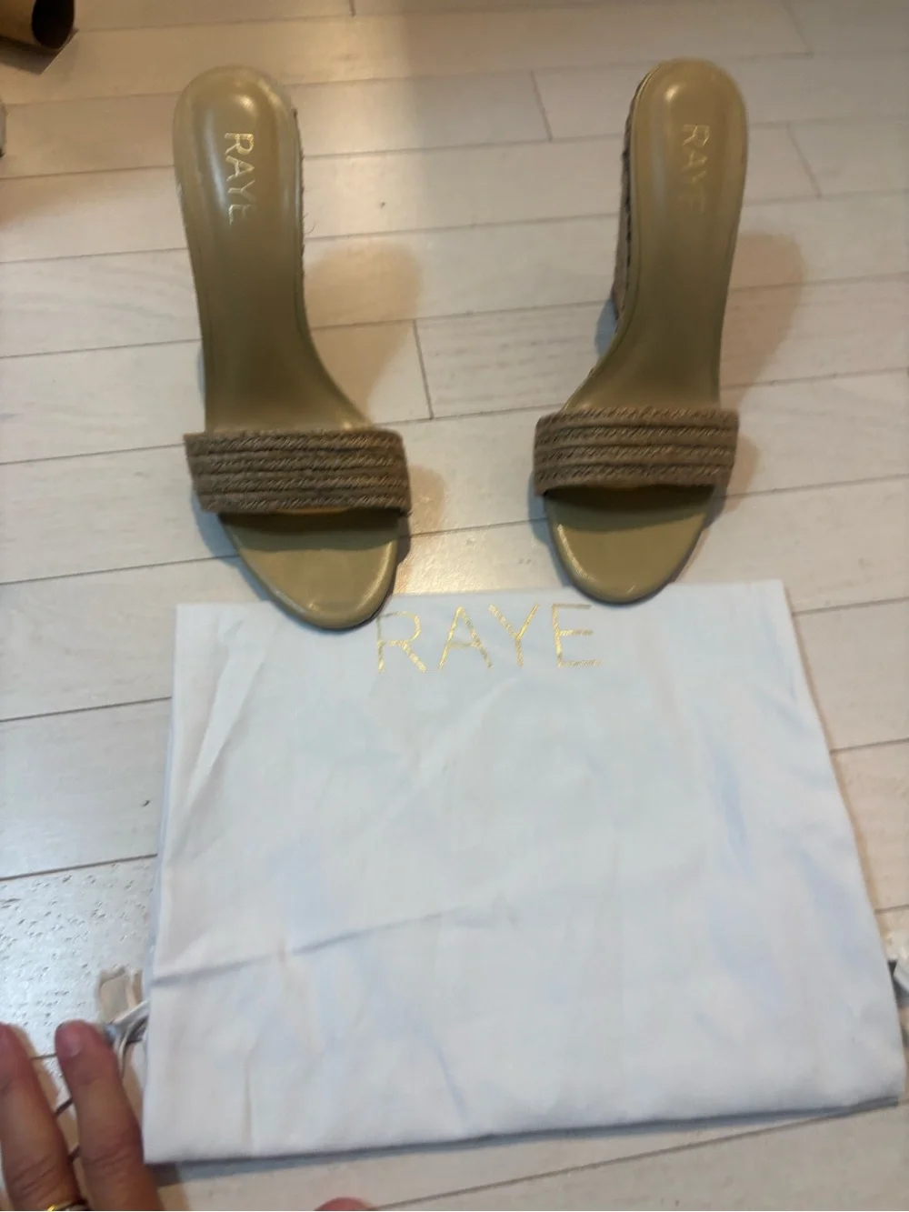 RAYE Mille Wedge Mule in Natural Jute